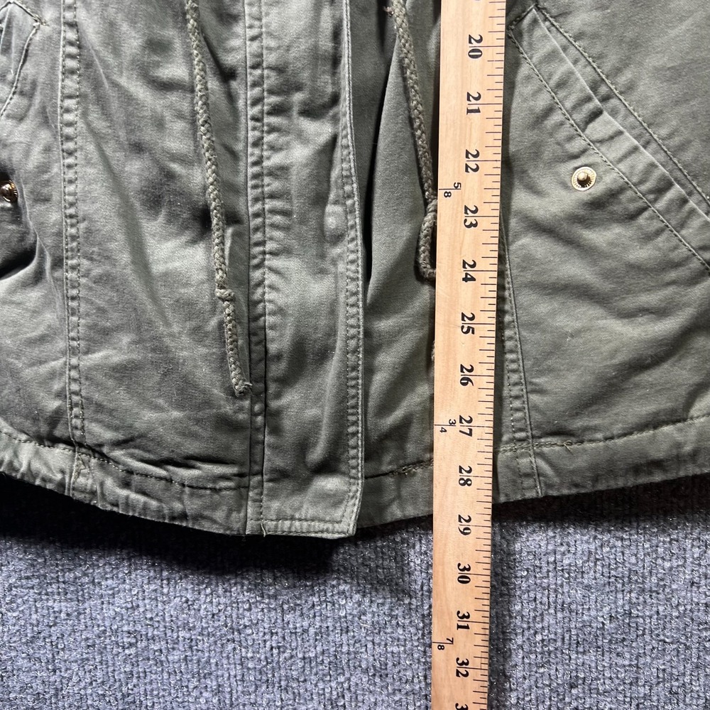 Miss London Black Label Utility Anorak Jacket Womens Small Olive Green Full Zip - Picture 6 of 10